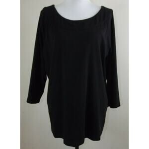 RAFAELLA STUDIO Womens Knit Pullover TOP - Size 2X - Black